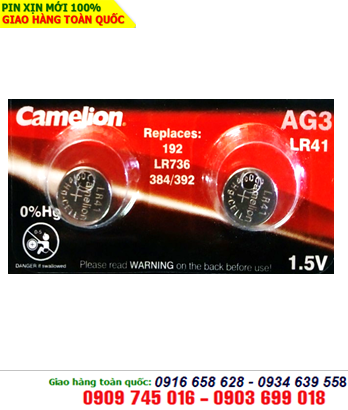 Pin Camelion AG3 alkaline 1.5V, Pin Camelion LR41 alkaline 1.5V _1viên