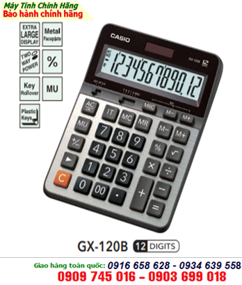 Casio GX-120B; Máy tính tiền Casio GX-120B (12 số) chính hãng 