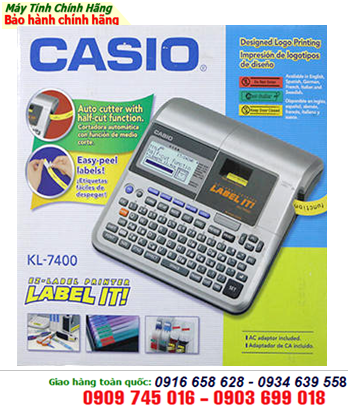  Casio KL-7400; Máy in nhãn in tem dán hồ sơ văn phòng Casio KL-7400 chính hãng Casio