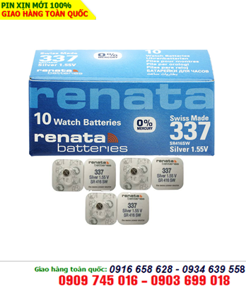 Renata 317/SR416SW, Pin Renata 337/SR416SW silver oxide 1.55V chính hãng Renata Thụy Sỉ